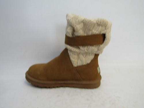 UGG Womens Size 6 M Brown Suede Fold Over Buckle Ankle Fashion Boots Bootie - Picture 2 of 11
