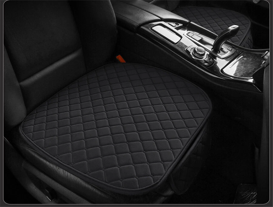 52X48CM Car Interior Front Seat Cover Cushion Black Winter Warm W/Storage Bag - Image 3 of 4