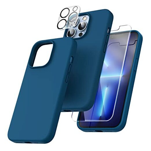 [5 in 1 for iPhone 13 Pro Case, with 2 Pack Screen Protector + 2 Pack Camera