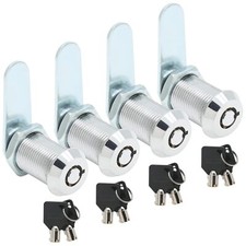 4 Pack Tubular Cam Lock 11/8 Inch Cabinet Cam Lock Set For Tool Box File Cabinet