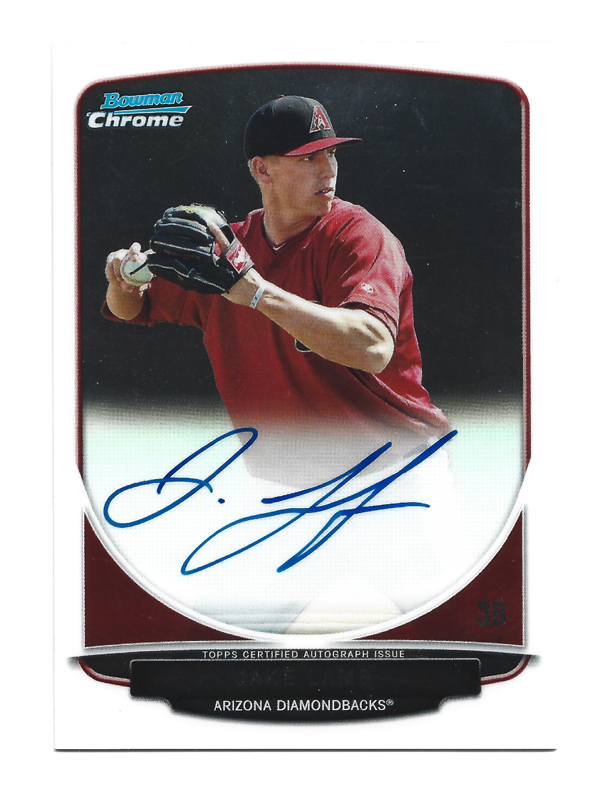 Jake Lamb AUTOGRAPH Arizona Diamondbacks 2013 Bowman Chrome BCA-JL AUTO Baseball