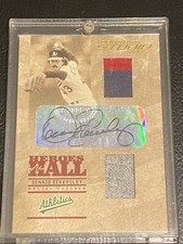 2005 Donruss Studio Heroes of the Hall Dennis Eckersley Auto Jersey Patch 5/5