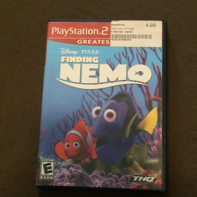 Sony PlayStation PS2 Video Game Disney Pixar Greatest Hits Finding Nemo ...