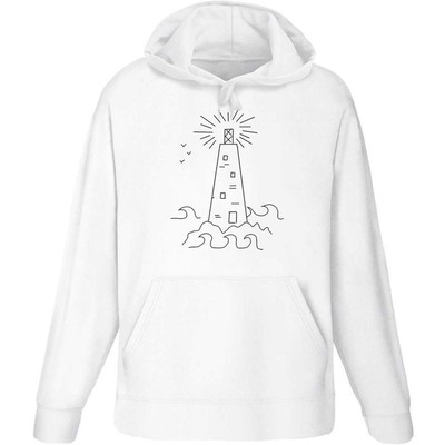 Hoodie / Kapuzenpullover ''Leuchtturm und raues Meer'' für Erwachsene (HO041074)