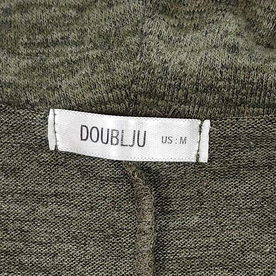 Doublju Tunic Top Womens Medium Green Knit Flare Cowl Alternative Goth Emo Pagan - Image 2 of 4