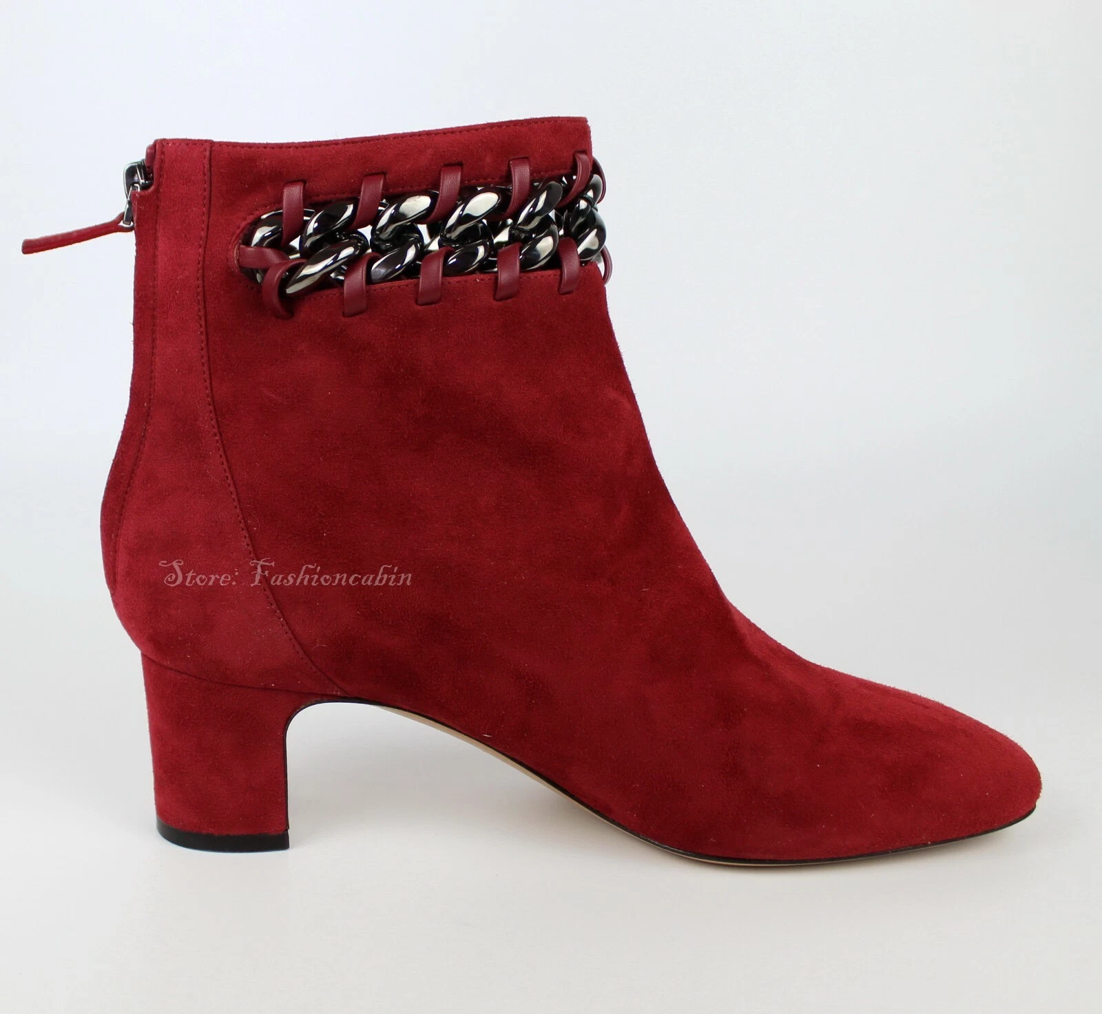 Stivaletti stivaletti Valentino Garavani in camoscio con tacco rosso nuovi 37 euro