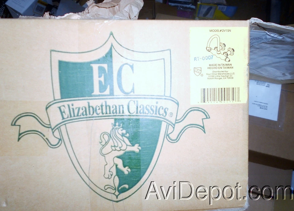 Grifo de bañera con patas de garra de 2 manijas Isabellan Classics sin ducha de mano en satén  Foto 4 de 4