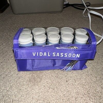 Vidal Sassoon -10 Piece Hot Travel Rollers in Original Case Model-Tested