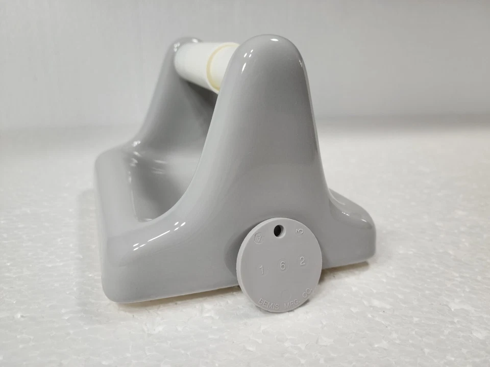 Papel higiénico con soporte TP de cerámica plateada color gris 162 gris mediados de siglo moderno Foto 4 de 4