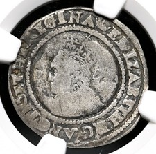 ENGLAND. Elizabeth I. 1558-1603. Silver Sixpence, S-2562, NGC VG10
