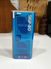 2009 MATTEL SKIP-BO MOD CARD GAME BLUE ACRYLIC TRAVEL CASE NEW SEALED FREE SHIP