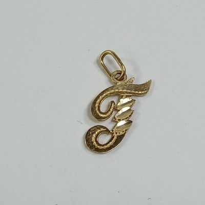 14k J T F Monogramm Anfangsbuchstabe Charm Anhänger 0,41 Gramm Gewicht Oroamerica