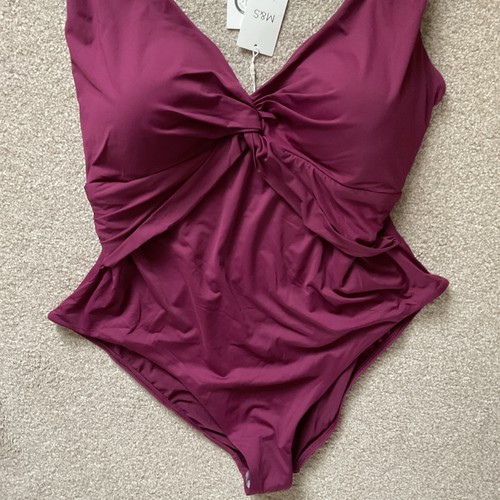 UVP £35 M&S Größe 24 Reg Damen Secret Slimming Magic Shaping Badeanzug Himbeere - Bild 6 von 11