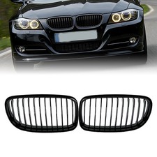 für BMW 3er E90 E91 08-12 Nieren Grill Kühlergrill GLANZ SCHWARZ Einzelsteg