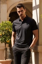 Barabas Men's Geometric Premium Stretch Patterned Polo Shirts 5P17
