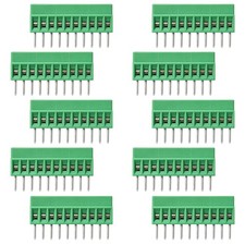 10pcs Screw Terminal Blocks, 10 Pin Connector 2.54mm 0.1" Pitch PCB Connector...
