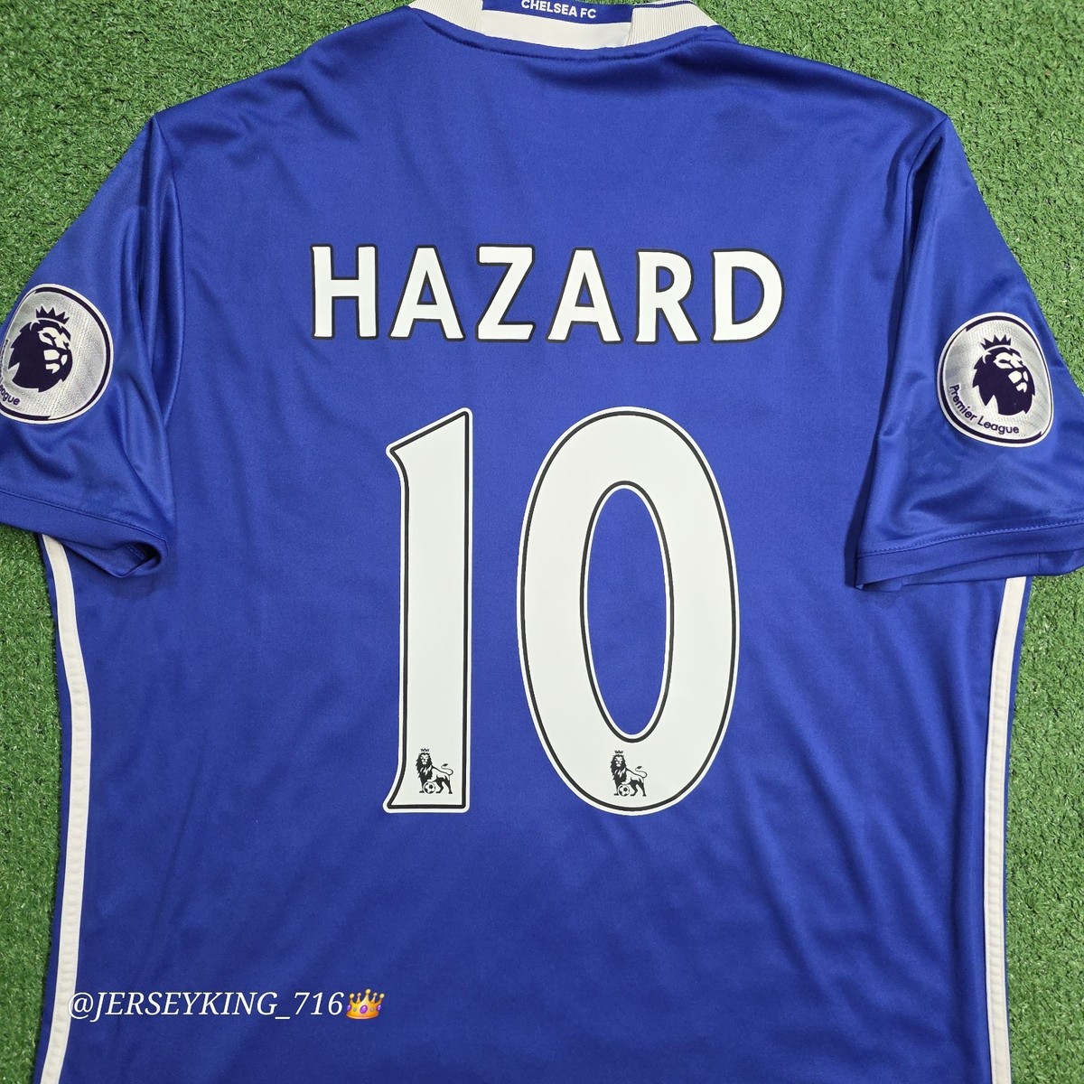 ??Adidas Chelsea FC Eden Hazard#10 2016/2017 Home Blue Jersey XL 