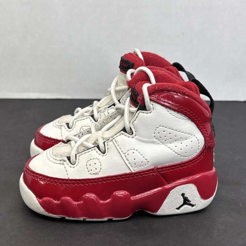 Nike Air Jordan 9 Retro TD 401812-160 White/Black-Gym Red Size 4C Toddler - Изображение 2 из 4