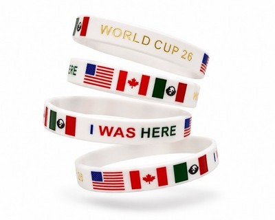 FIFA WORLD CUP 26  I WAS HERE  Silicone Wristbands   3 PACK