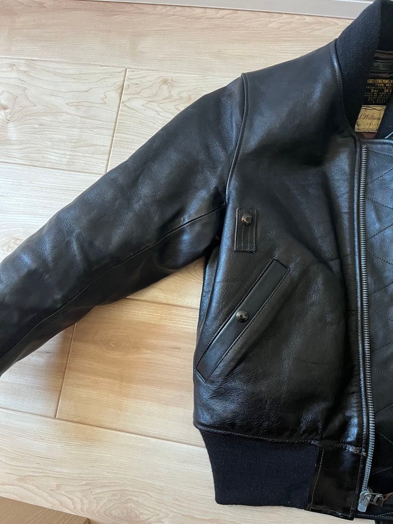 BUZZ RICKSONS Leather Jacket Flight Jacket MA 1 - image 3