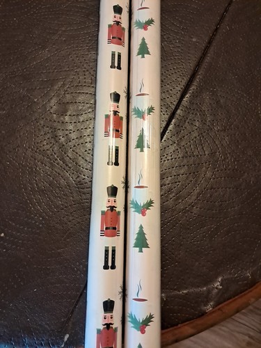 2x40 Quadratfuß Rolle Nussknacker Weihnachten Geschenkpapier 30"x16 Fuß Medium Papier - Bild 2 von 2
