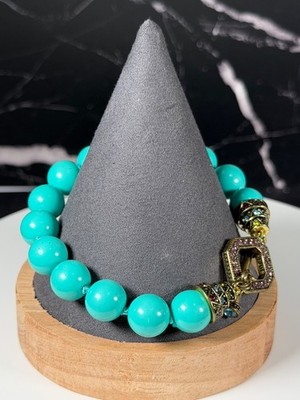 Vintage Heidi Daus  Lavish Layers  Turquoise Crystal Beaded Bracelet