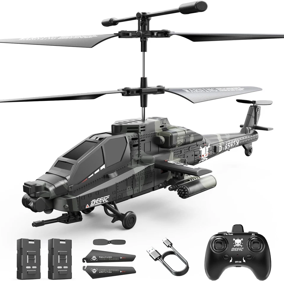 Multi-Player Apache RC Helicopter with USB-C Fast Charging for Fun & Learning - Image 3 of 4