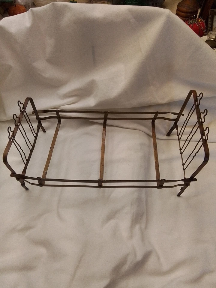 Antique Metal Folding Doll Bed 12" X 6" No Mattress Repair To One Leg - Image 2 of 4