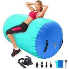 Gymnastics Roller Barrel Inflatable Tumbling Mat, Tumble Backhandspring Mat G...
