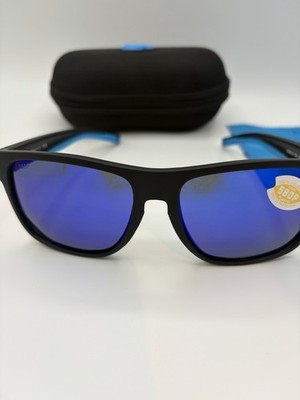 Costa Spero XL Black/Blue stripe 580P Polarized Sunglasses