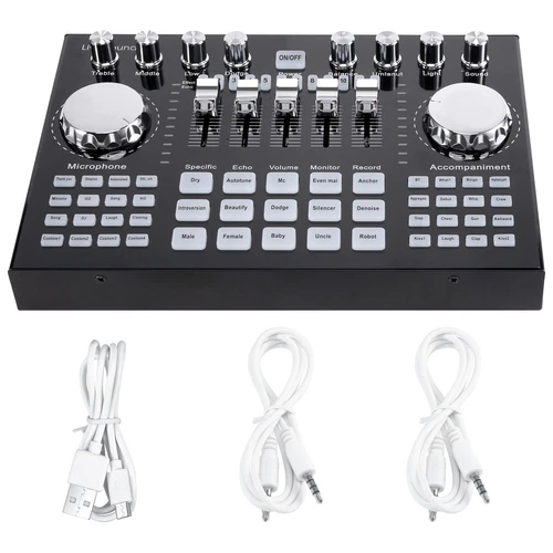 2X(K1 Computer Telefon Sprachwechsler HIFI Live Sound Karte Mixer Board Str8078