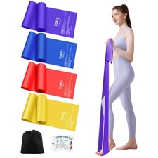 Elastique Musculation [Lot de 4], 1.8M Élastique Sport avec 4 Niveaux