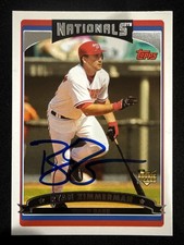 2006 Topps Ryan Zimmerman Signed Rookie Card #617 Nationals Autograph Auto RC