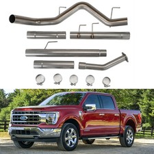 4 Exhaust Pipe For 2018 2019 Ford F-150 Powerstroke 3.0l T-409 Stainless Steel