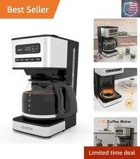 12-Cup Programmable Coffee Maker, Regular & Strong Brew Drip Coffee Machine, ...
