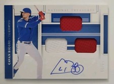 2020 Panini National Treasures /99 Cavan Biggio #GGS-CB Triple Relic Auto 