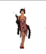 Va Va Voom Flapper Adult Costume - Roaring 20’s - Dreamgirl - Large - New