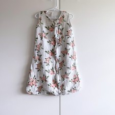Little Unicorn Muslin Sleep Sack Peonies Floral Size Medium 6-12 months