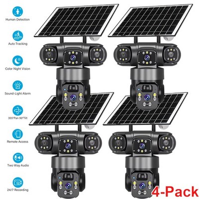 Solar Battery Power Wireless Security Camera System WiFi IP Outdoor Surveillance