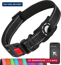 AirTag Dog Collar with AirTag Holder Compatible for Air Tag, Reflective Soft Pad