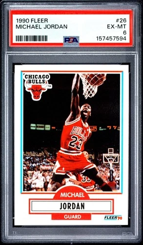 EXCELLENT-MINT 6 1990 FLEER 26 MICHAEL JORDAN