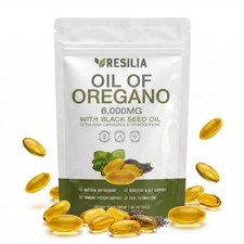 Resilia Oregano Oil  Black Seed Oil   Power Blend, 60 Softgels