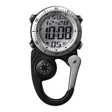 Digital Tactical Backpacker Clip Watch - Alarm, Stopwatch, Timer, Dual Time - Ou