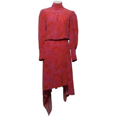 Zadig & Voltaire, Kleid, Größe: S, Zire Paisley Peacock, Pink/Rot, Seide #1EK