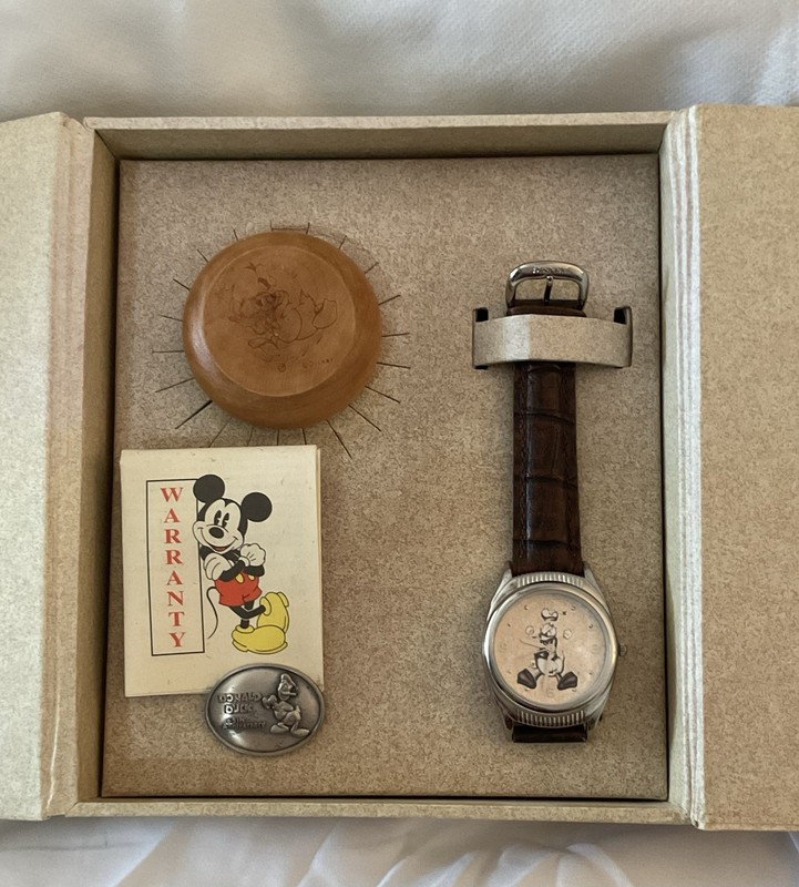 Disney Donald Duck 65th Anniversary Watch Set RARE