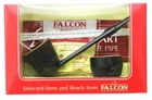 FALCON Pipe Set with Straight stem and 2 Ebony colored Pipe Bowls