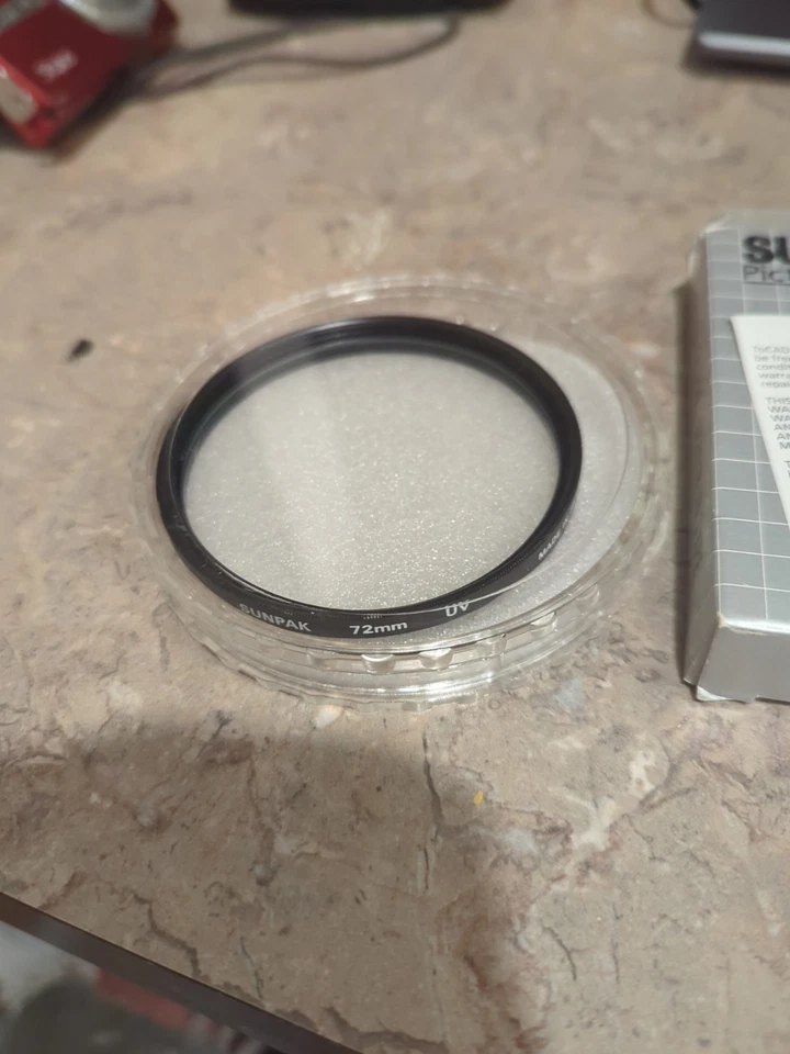 SUNPAK ULTRAVIOLET UV 72mm LENS FILTER IN ORIGINAL BOX MADE IN JAPAN - Image 2 of 4