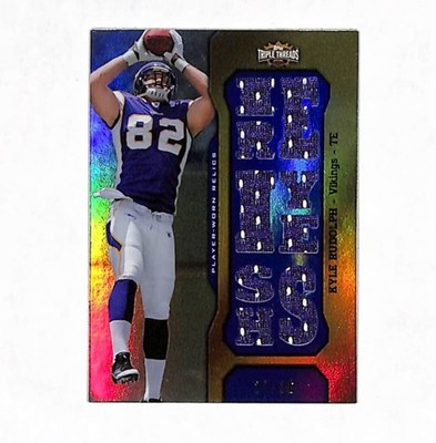 Kyle Rudolph Rookie Card 2011 Topps Triple Threads Kyle Rudolph 27/36 Rookie Jersey Relic Card ...