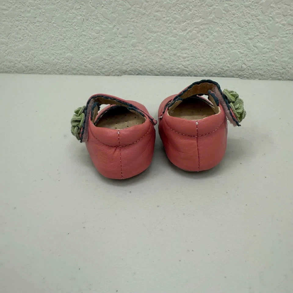 Livie & Luca Cuero Rosa Mary Jane Suela Suave Zapatos Cuna Bebé Niña talla 0-6 Meses Foto 3 de 4