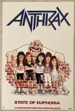 Anthrax 1988 Promo Poster State Of Euphoria Mort Drucker Mad Magazine Art B